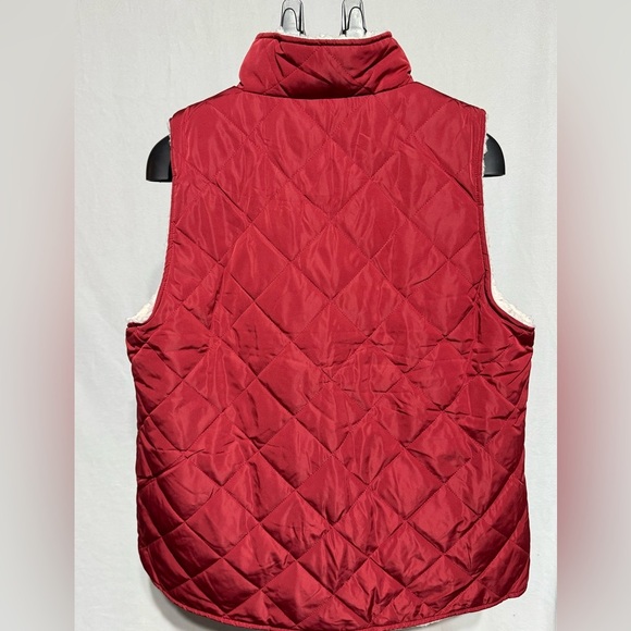 Women’s Burgundy Quilted Reversible Vest Size XXL - Picture 2 of 4